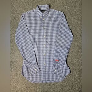 Dsquared2 Mens Button Up Shirt Size M Long Sleeve Blue Paid Checkered
